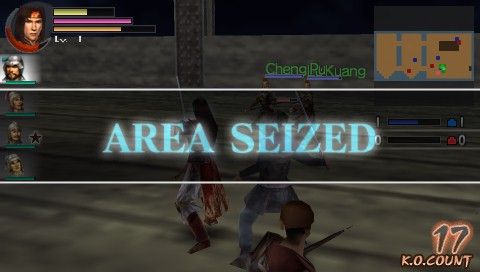 Dynasty Warriors Vol.2 (PSP) screenshot: Area seized