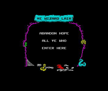Wizard's Lair (ZX Spectrum) screenshot: Not the most promising start