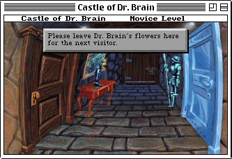 Castle of Dr. Brain (Macintosh) screenshot: In the entrance to the castle