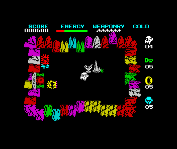 Wizard's Lair (ZX Spectrum) screenshot: The opening screen