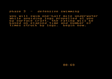 Navy Seal (Commodore 64) screenshot: Sub-mission details