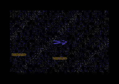 Navy Seal (Commodore 64) screenshot: Swimming - this section uses complex colour effects