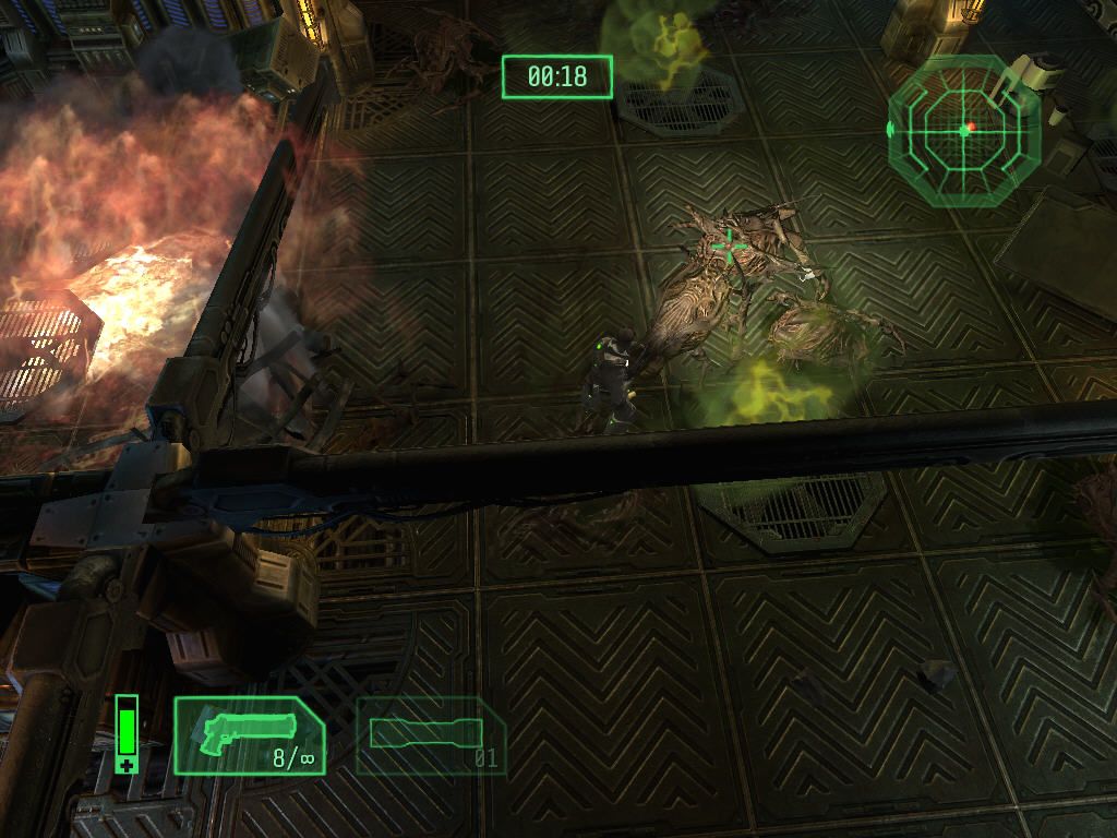 Alien Breed 2: Assault (Windows) screenshot: Pile of corpses
