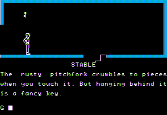 The Dark Tower (Apple II) screenshot: I Discovered a Key