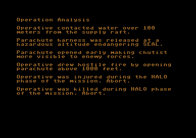 Navy Seal (Commodore 64) screenshot: Oh dear