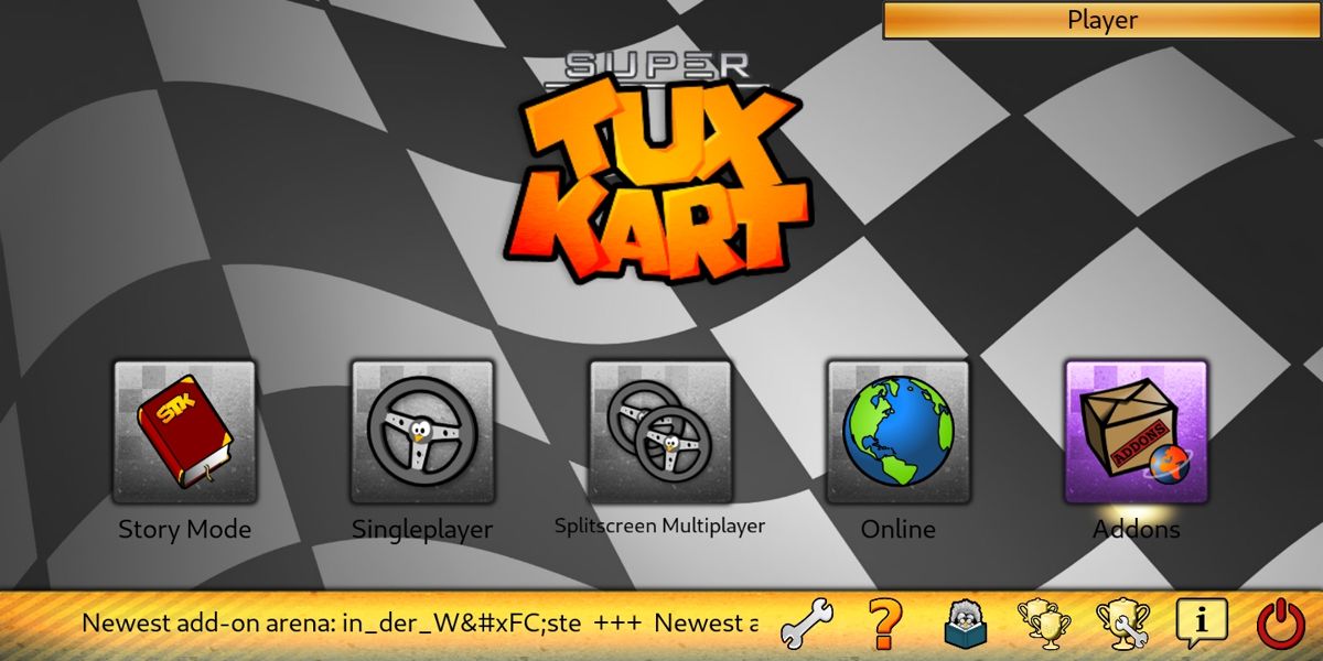 SuperTuxKart (Android) screenshot: Main Menu