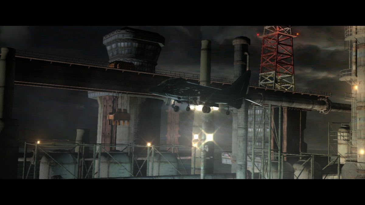 Resident Evil 6 (PlayStation 3) screenshot: Chris coming to the rescue in a Harrier