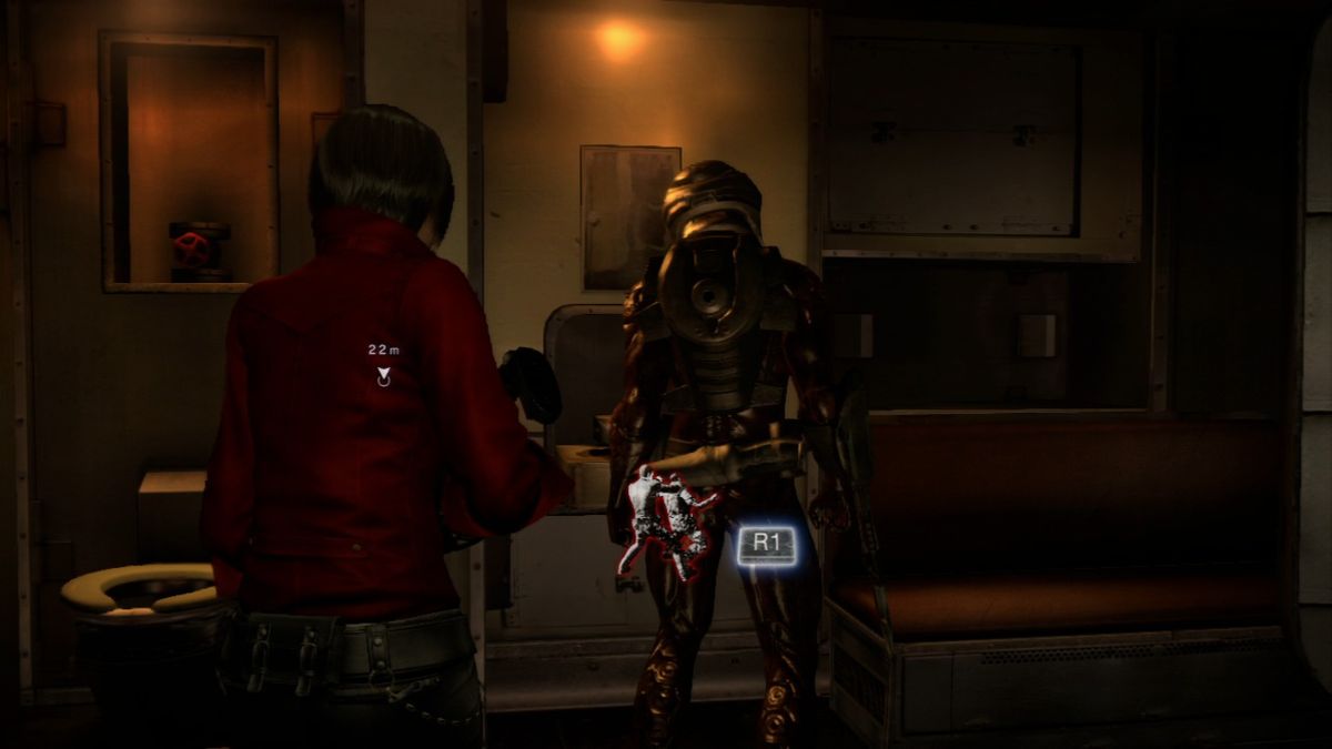 Resident Evil 6 (PlayStation 3) screenshot: Sneak up on the enemy for a silent kill.