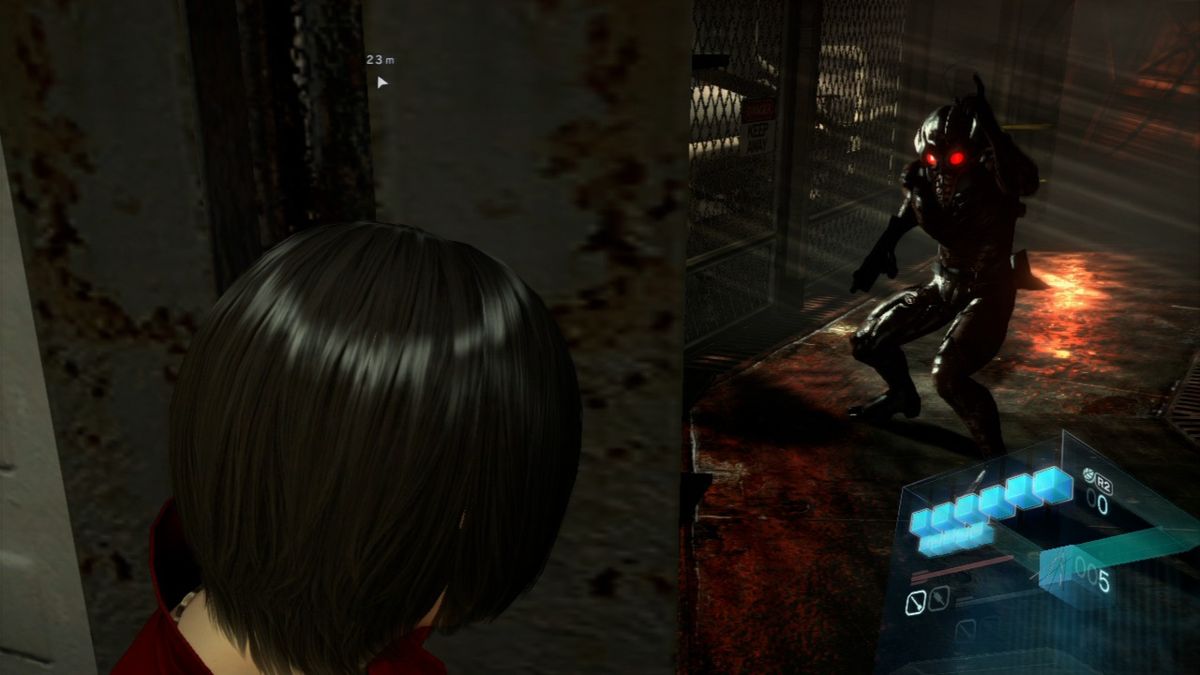 Resident Evil 6 (PlayStation 3) screenshot: Once you're spotted the enemy will call for reinforcements and sneaking will no longer be a viable option.