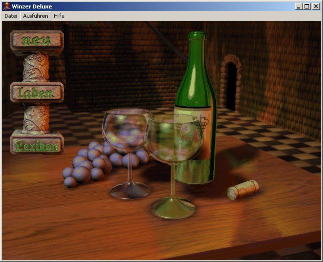 Winzer Deluxe (Windows) screenshot: Game start menu