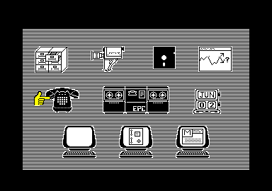 the Fourth Protocol (Amstrad CPC) screenshot: Main menu