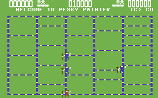 Pesky Painter (Commodore 64) screenshot: Title Screen