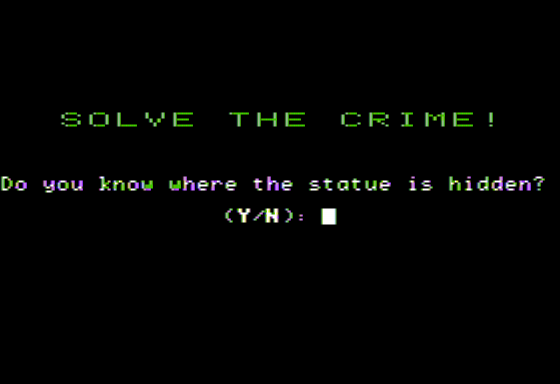 Mystery Double Feature (Apple II) screenshot: Pinecrest Manor - Time to Solve the Manor
