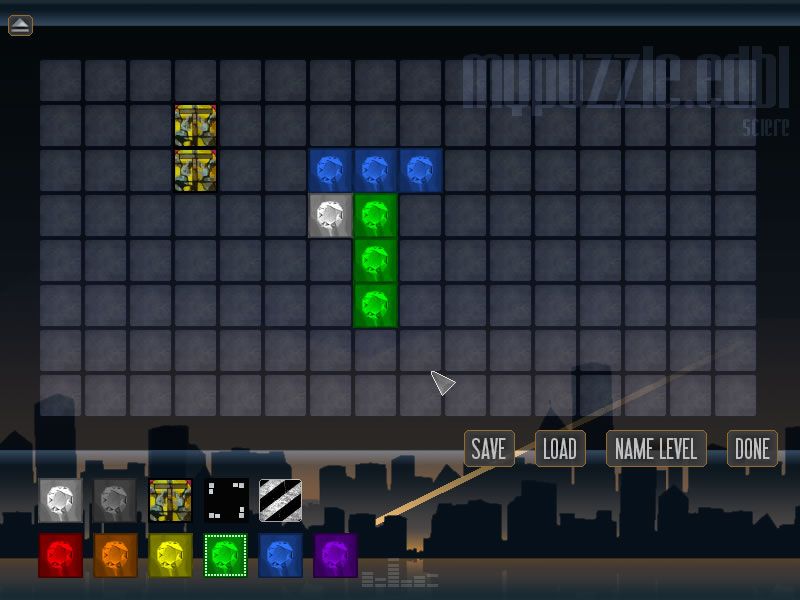 Spirits of Metropolis (Windows) screenshot: Designing a custom puzzle.