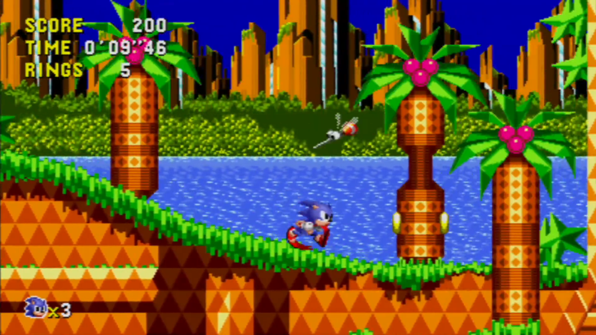 Sonic CD (PlayStation 3) screenshot: Palmtree Panic zone