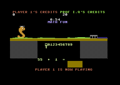 Professor I.Q. (Commodore 64) screenshot: Math Fun