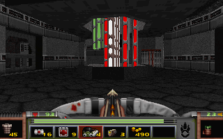 Strife (DOS) screenshot: Some kind of industrial machinery going up and down