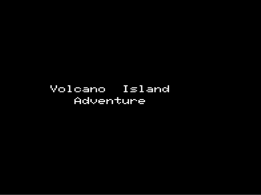 Volcano Island Adventure (TRS-80) screenshot: Title Screen