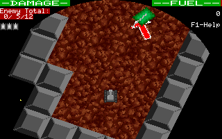 Hyper Tank! (DOS) screenshot: Starting location