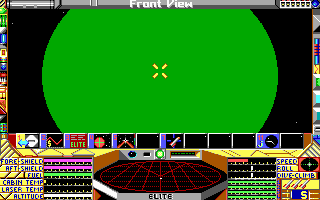 Elite Plus (DOS) screenshot: EGA/VGA 16 colors: After launch