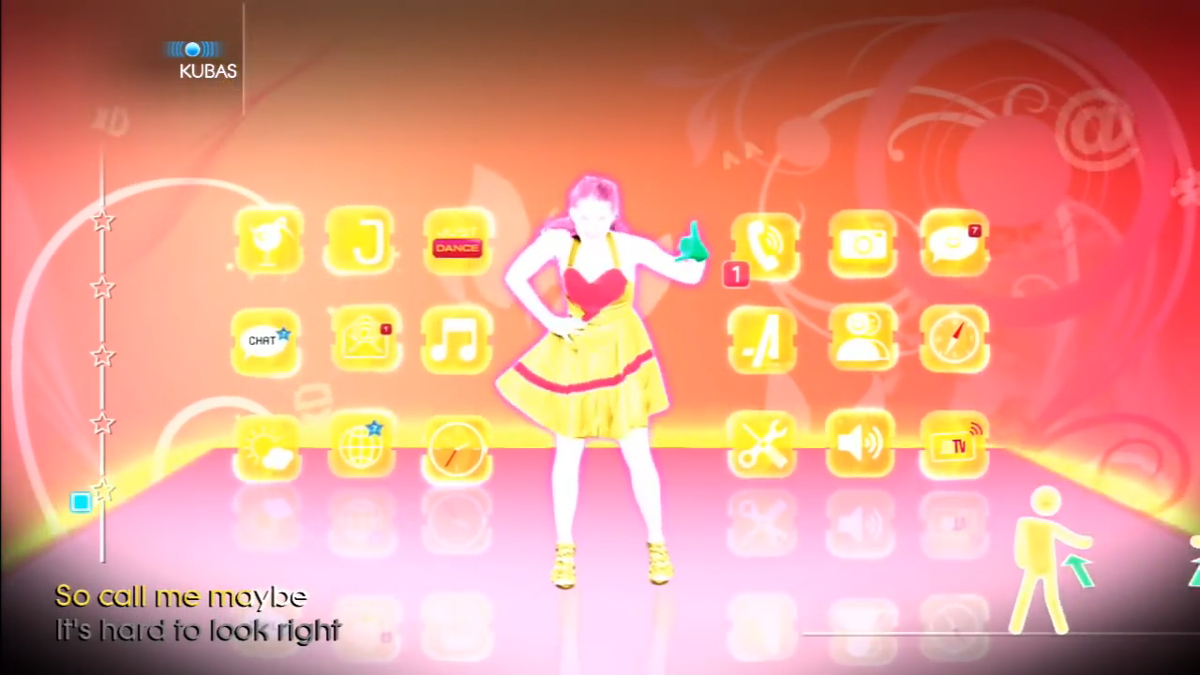 Just Dance 4 (PlayStation 3) screenshot: <i>Call Me Maybe</i> gameplay