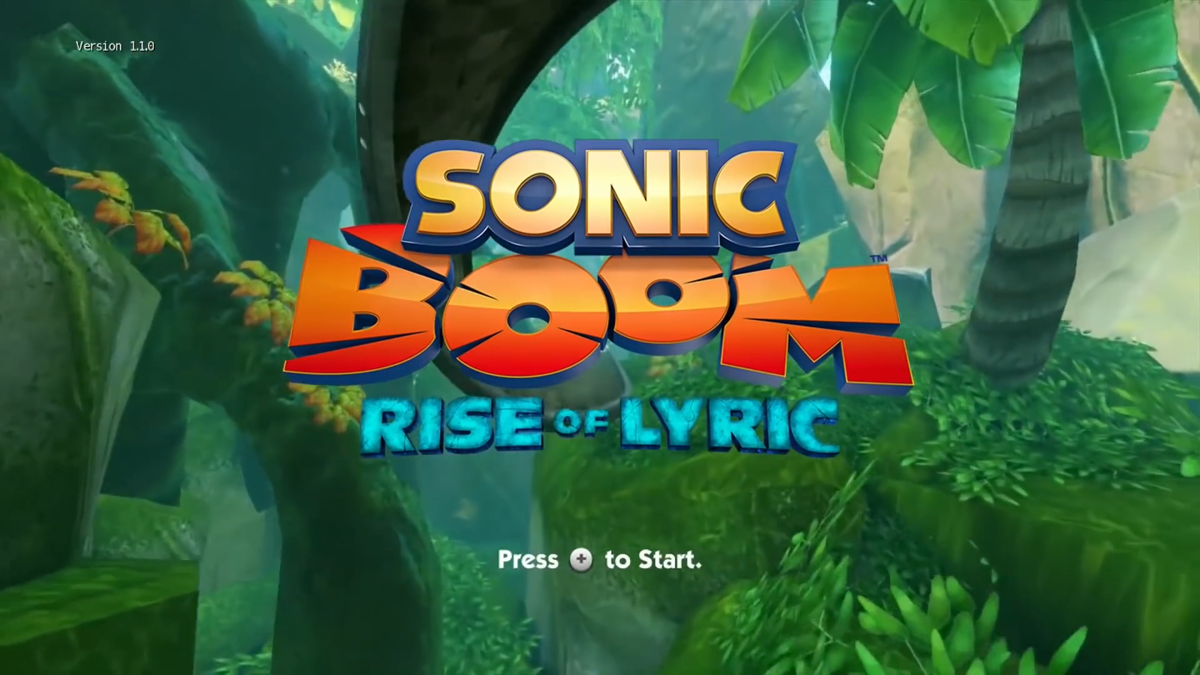 Sonic Boom: Rise of Lyric (Wii U) screenshot: Title screen