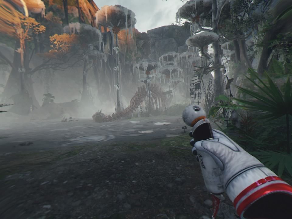 Robinson: The Journey (PlayStation 4) screenshot: A large skeleton
