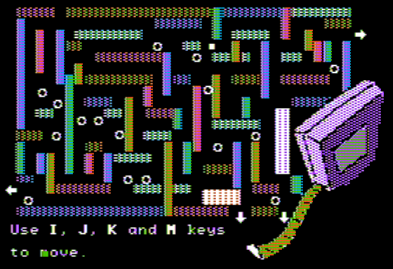 An Adventure Double Feature (Apple II) screenshot: Microzone - Straw Maze