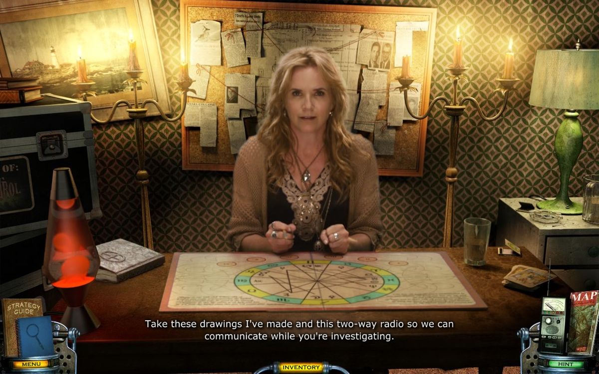 Mystery Case Files: Shadow Lake (Collector's Edition) (Windows) screenshot: Teaming up with Lea Thompson to solve this supernatural mystery