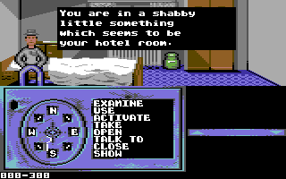 Crime Time (Commodore 64) screenshot: Starting location