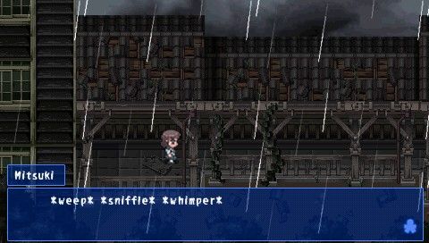 Corpse Party (PSP) screenshot: Finally outside of the building