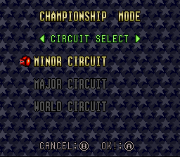 Super Punch-Out!! (SNES) screenshot: Circuit Select
