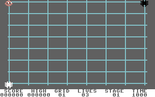 Gridder (Commodore 64) screenshot: Start Screen
