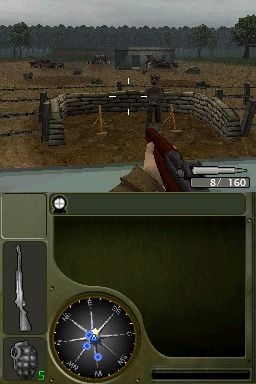 Call of Duty: World at War (Nintendo DS) screenshot: Mortar testing ground.