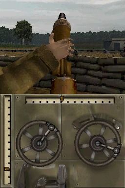 Call of Duty: World at War (Nintendo DS) screenshot: Firing a mortar.