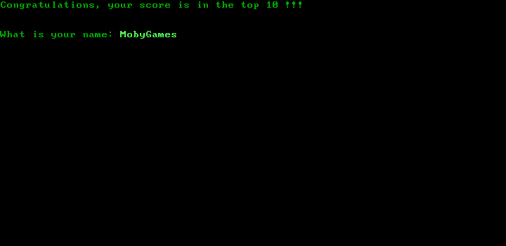 Racer Jammer (DOS) screenshot: Made the high scores!