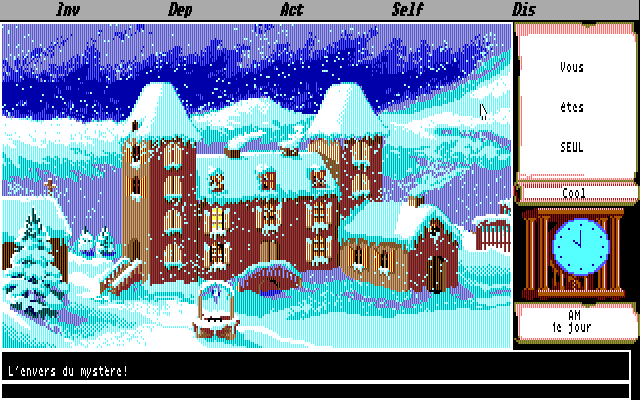 Mortville Manor (DOS) screenshot: Outside of the manor