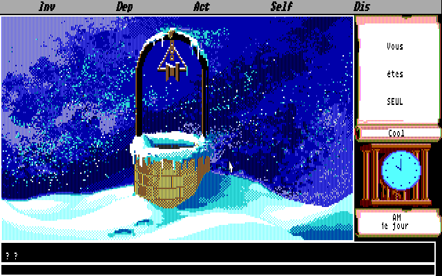 Mortville Manor (DOS) screenshot: Found a well