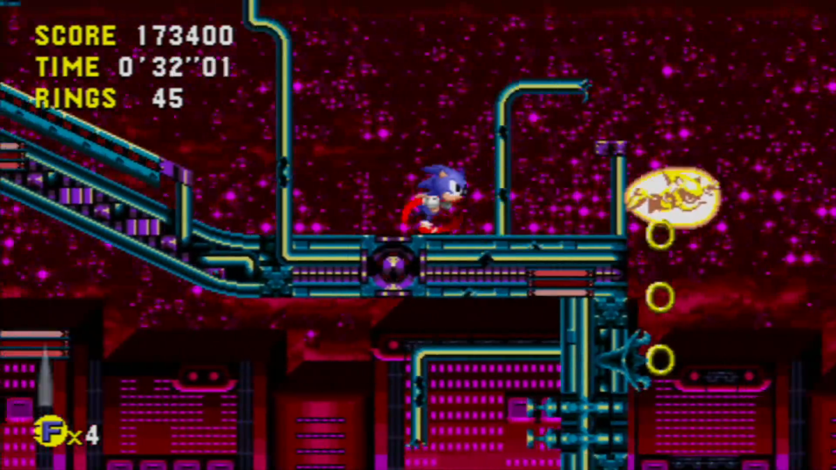 Sonic CD (PlayStation 3) screenshot: Racing with Metal Sonic