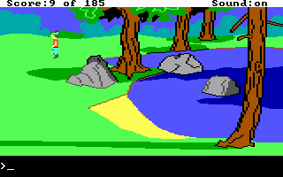 King's Quest II: Romancing the Throne (DOS) screenshot: Walking along the countryside