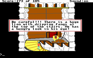King's Quest II: Romancing the Throne (DOS) screenshot: One of the last obstacles in the game