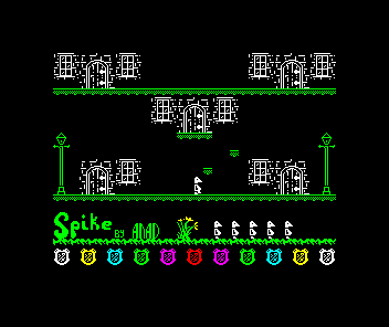 Spike (ZX Spectrum) screenshot: Starting position