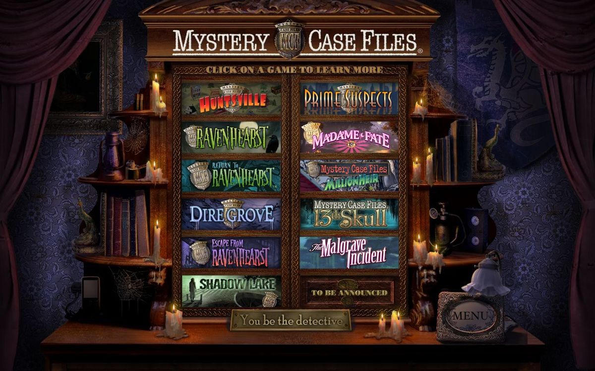 Mystery Case Files: Shadow Lake (Collector's Edition) (Windows) screenshot: Ad for other Mystery Case Files games