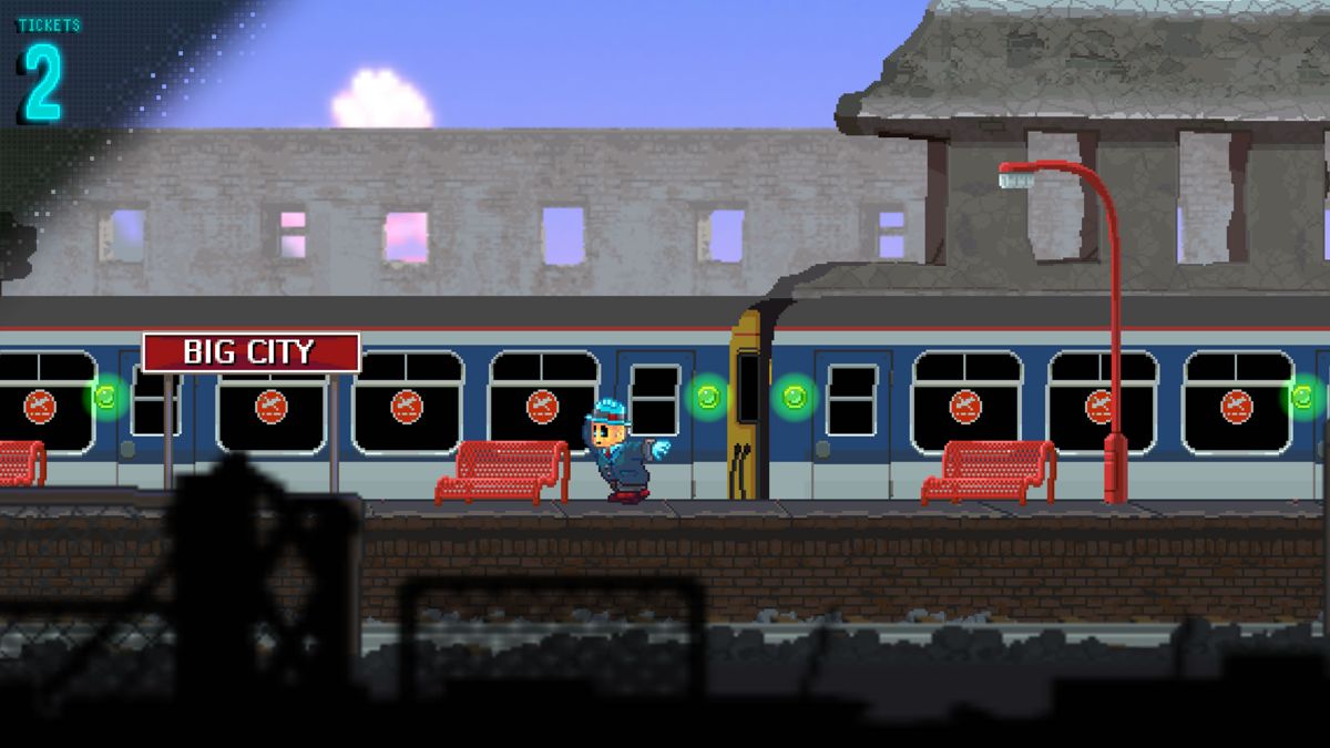 Horace (Windows) screenshot: With sufficient funds you can buy a ticket to travel to different locations by train.