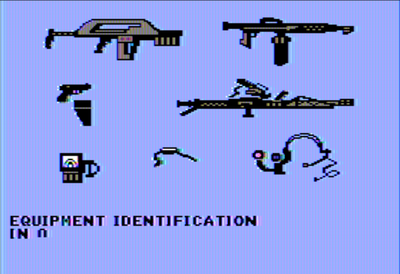 Aliens: The Computer Game (Apple II) screenshot: Weapons Orientation