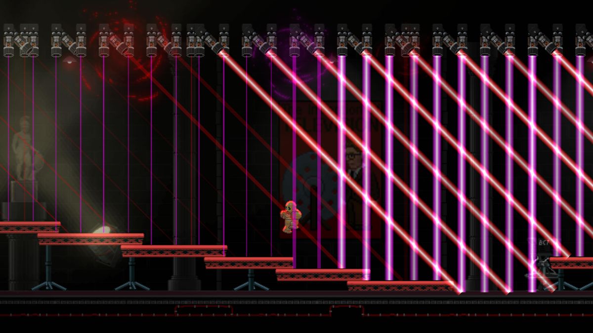 Horace (Windows) screenshot: Running quickly to escape lasers. Here Horace is in disguise.