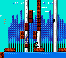 Bats & Terry (NES) screenshot: World 3, enemy caveman