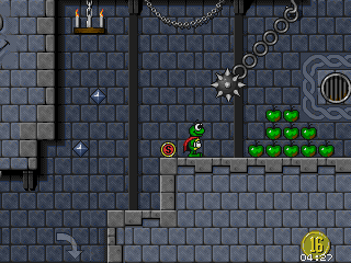 Superfrog (DOS) screenshot: Wrecking ball