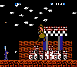 Bats & Terry (NES) screenshot: Final boss, this guy is pathetically easy