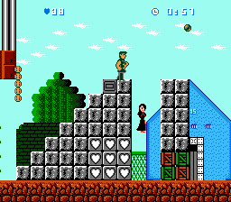 Bats & Terry (NES) screenshot: A weird jumping woman (?) enemy